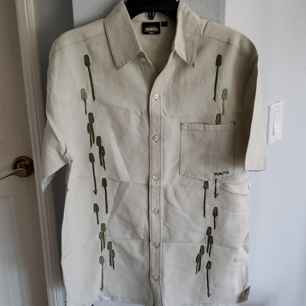 Mens Kavu Bamboo Havana Shirt Travel Shirt NWT S